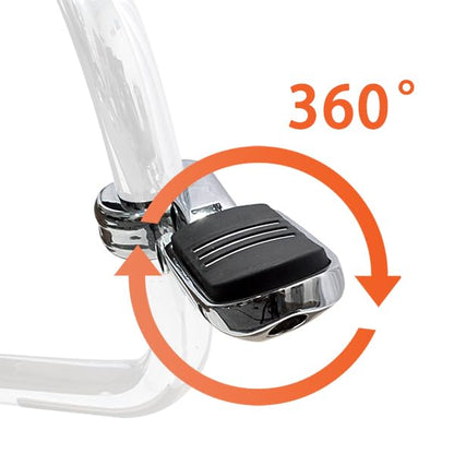 FOVPLUE 1.25" Highway Footpegs, Adjustable Footrest w/Mounting P-Clamps for Harley Touring Softail Dyna Sportster Honda Kawasaki Suzuki Yamaha Indian Victory with 1-1/4" Engine Guard/Tubing, Chrome#1 - color: Chrome