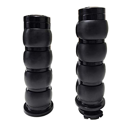 Motorcycle Hand Grips 7/8" (22mm) for Cruisers Choppers Harley Davidson Suzuki Kawasaki Honda Yamaha - color: Black-C