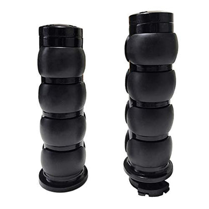 Motorcycle Hand Grips 7/8" (22mm) for Cruisers Choppers Harley Davidson Suzuki Kawasaki Honda Yamaha - color: Black-C