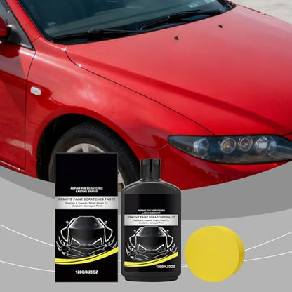 Car Scratch Remover, Dust Reduction Technology, 120g, Vehicle Scratch Repair, Detailing Sponge Kit, Fast and Convenient, for Cars, Trucks, and Motorcycles