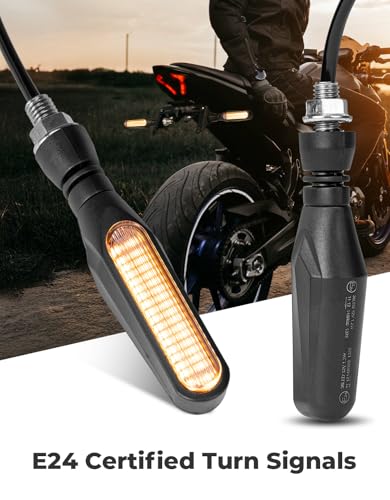 KEMIMOTO Motorcycle Turn Signals Light, 12V Universal Motorcycle Turning Indicators, 36 LED Bulbs for Motorbike Scooter Cruiser (4 Pcs)