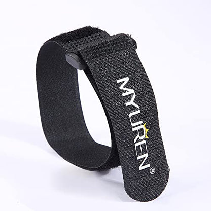 1"x 24"-12 Pack Reusable Fastening Cable Straps with Buckle Adjustable Hook and Loop Securing Strap Multi-Purpose Cinch Strap for Cord Management - size: 24"