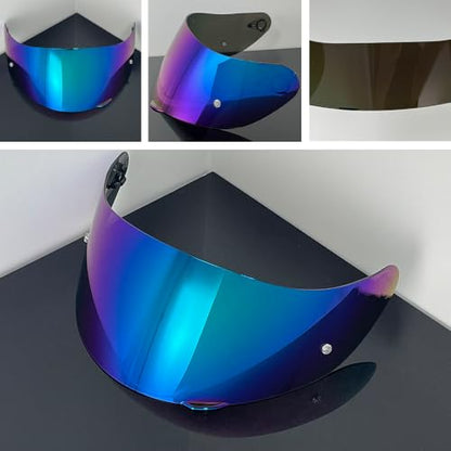 902 Helmet Visor Replacement,Motorcycle Helmet Face Shield for ILM 902,902L,902BT (Rainbow-Day Use Only) - color: Rainbow-day Use Only
