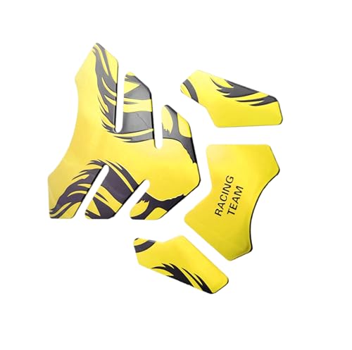 Motocycle Gas Tank Decal Motocycle Gas Tank Protector Pad Self-Adhesive Fishbone Sticker Yellow - color: Yellow