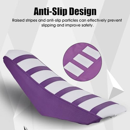 Dirt Bike Seat Cover Motorcycle Gripper Cushion Cover Universal for CRF YZF YZ PW KLX KX All Most Dirt Pit Bikes Enduro Purple - color: Purple