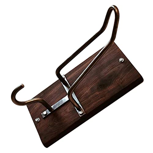 ULTECHNOVO Wall Mounted Helmet Rack Hooks Adjustable Motorcycle Helmet Holder Wooden Jacket Hanger for Garage and Entrance Random Color Metal Accessories