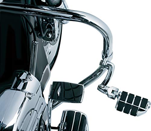 Kuryakyn 4575 Motorcycle Foot Controls: Longhorn Offset Dually Highway Pegs with Magnum Quick Clamps for 1-1/4" Engine Guards/Tubing, Chrome, 1 Pair - color: Chrome, size: 1-1/4" Clamps, style: Longhorn Offset Dually Pegs