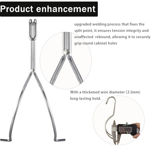 24 Pack No-Drill Cabinet Door Painting Hangers, Heavy-Duty Stainless Steel Spray Rack & Drying Hooks for Woodworking & Furniture Restoration - size: 24pack