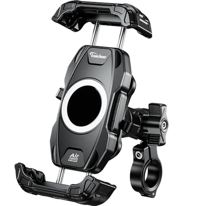 Kaedear Motorcycle Smartphone Holder, Vibration Absorption, Mount, Air Mount, Side Lever Lock, Intermediate Arm, Durable Strength Slide Lock KDR-M28
