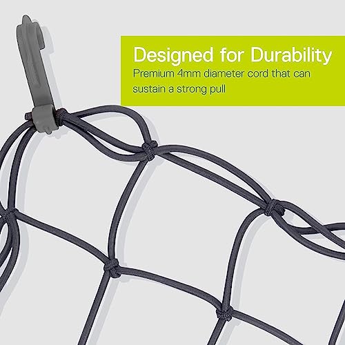 Small Cargo Net by Delta Cycle (2-Pack) - Expandable Bungee Net with Hooks Stretches to 22" x 22" - Bike Cargo Net Keeps Your Gear Tightly in Place for Bikes & Kayaks - style: 2-Pack Cargo Net