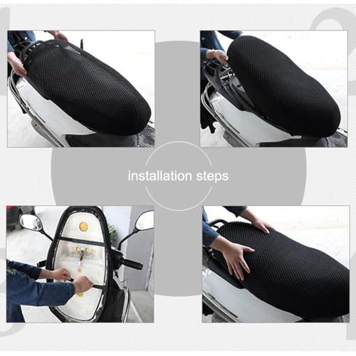 Saddle Protection Cover 1Pcs Breathable Mesh Motorcycle Moped Motorbike Scooter Seat Covers Cushion Anti-Slip Cover S-6XL - color: Color 6XL
