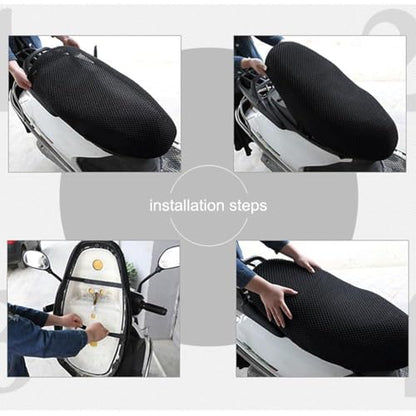 Saddle Protection Cover 1Pcs Breathable Mesh Motorcycle Moped Motorbike Scooter Seat Covers Cushion Anti-Slip Cover S-6XL - color: Color XXXL