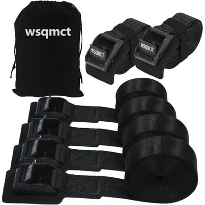 4 Pack Cam Buckle Tie Down Straps Adjustable Lashing Straps with Buckles, 1000LBS Break Strength for Bike Rack, Kayaks, Motorcycles, Truck, Cargo, Luggage, 1" x 10' - size: 1''×10'