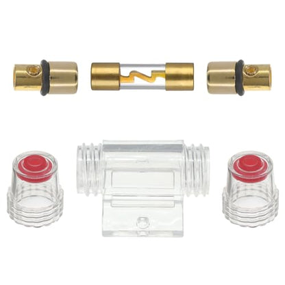 VEXUNGA 4-8 Gauge AWG Inline 30 Amp Fuse Holder with 30A AGU Fuses for Car Audio Alarm Amplifier Subwoofer in-line Fuse Holders (30Amp) - size: 30A