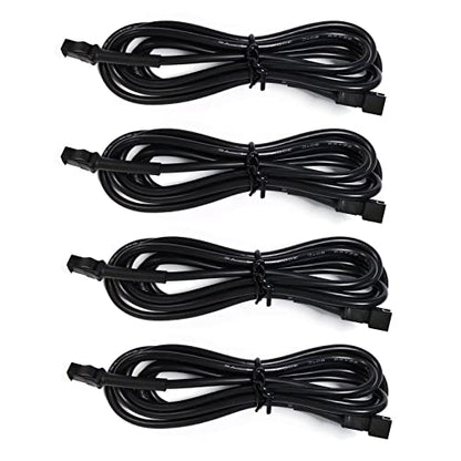 RGB LED Extension Cables, 4PCS 5 Feet Extension Cables and 2PCS 3 Way Y Splitter for Motorcycle LED Strips, Underglow Neon Accent Light Kit, Rock Light Extension Wire Cord