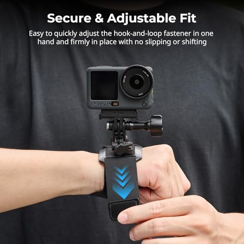 SMALLRIG Wrist Strap Mount for GoPro Hero 13/12/11/10/9 Black, for DJI Osmo Nano Action 6/5 Pro/4/3, for Insta360 X5/4/3/Ace Pro 2, for AKASO, with Ball Head Adapter Base - 5723 - style: Wrist Strap