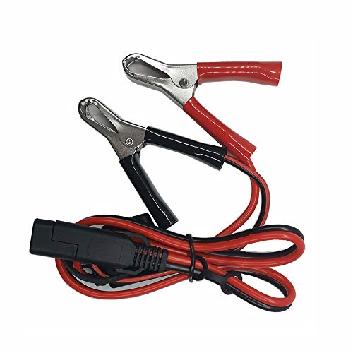 Aligater Clips Trickle Charger Extension Cable - 2FT SAE Battery Charger Clamps 12V-24V Quick Disconnect Extension Cord 15A Fuse for Pump Motorcycle Car Battery Solar Panels 2pack