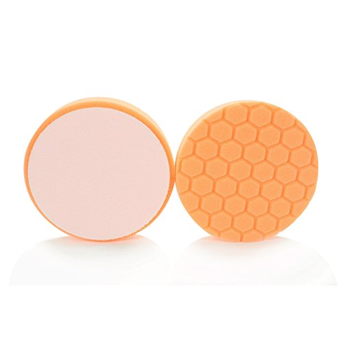 Chemical Guys BUFX_102HEX6 BUFX_102_HEX6 Hex-Logic Medium-Heavy Cutting Pad, Orange (6.5 Inch Pad Made for 6 Inch Backing Plates), 1 Pad Included - size: 6.5 Inch Pad (1 Pack), style: Medium Cutting