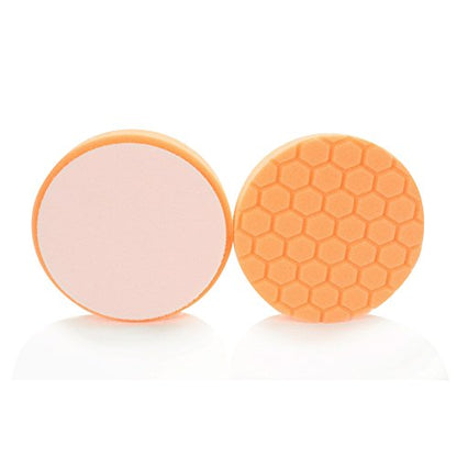 Chemical Guys BUFX_102HEX6 BUFX_102_HEX6 Hex-Logic Medium-Heavy Cutting Pad, Orange (6.5 Inch Pad Made for 6 Inch Backing Plates), 1 Pad Included - size: 6.5 Inch Pad (1 Pack), style: Medium Cutting