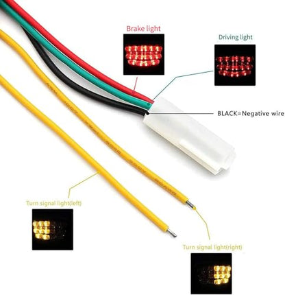 MZS Motorcycle Tail Light, LED Integrated Turn Signal Blinker Smoke Lens Compatible with GSXS 750 GSXS750Z 2017-2020 / GSXS 1000 GSXS1000F 2015-2020 / GSX-S1000Z 2015-2020 - size: GSXS 750/1000/1000F
