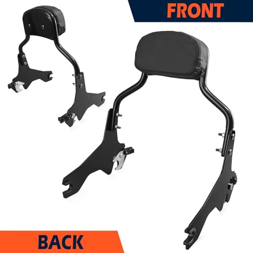 Detachable Chopped Sissy Bar Passenger Backrest with Docking for Harley Low Rider S ST Sport Glide 2018-Later Black(13-1/2") - size: 13-1/2"
