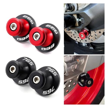 Swingarm Spools, Compatible With Triumph Street Triple 765 RS S R 765RS 765R 675 Motorcycle Swingarm Spools Sliders Stand Screw(Grey-765)