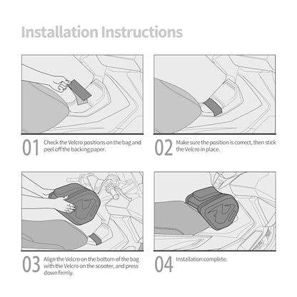 Rhinowalk Motor Scooter Tunnel Bag, 16L Hard Shell Storage Bag for Step-Through Scooters with Center Tunnel, Motorcycle Fuel Tank Storage Bag with Touchscreen Pocket & Rain Cover