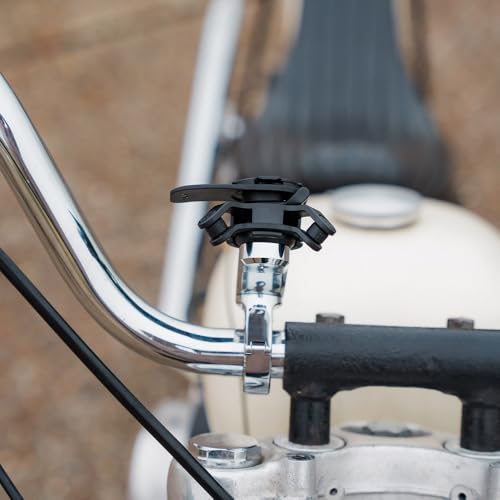 Quad Lock Motorcycle Handlebar Phone Mount PRO Chrome with Vibration Dampener and MAG Phone Case for iPhone 12 Mini - size: iPhone 12 Mini