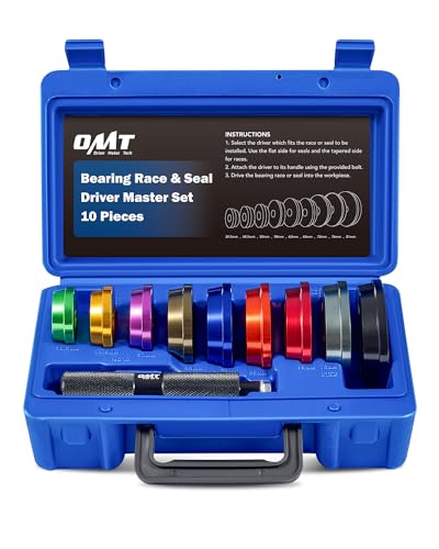Orion Motor Tech Bearing Press Kit, 10pc Bearing Race and Seal Driver Set with Seal Driver and 9 Bearing Adapters, Seal Installer Bearing Driver Kit for Bearing Installation - style: Large