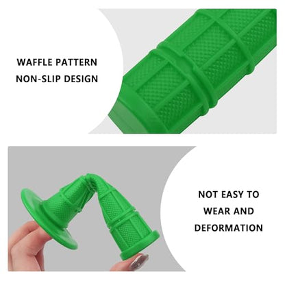 2PCS Motorcycle Grips,Anti-Slip Rubber Dirt Bike Grips with 7/8" Left & 1" Right Compatible with CRF KXF,Universal Motorcycle/Bike Handlebar Grips for Women & Men (Green) - color: Green