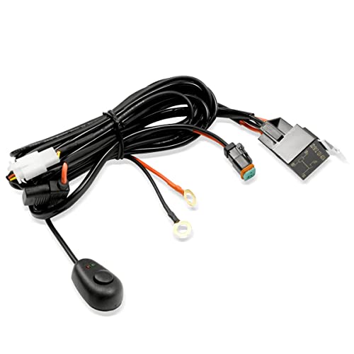 LASFIT 10ft Wiring Harness Kit Led Light Bar 12AWG Heavy Duty 12V On Off Switch Power Relay Blade Fuse for Led Light Bar Pods - size: 1 LEAD-320W