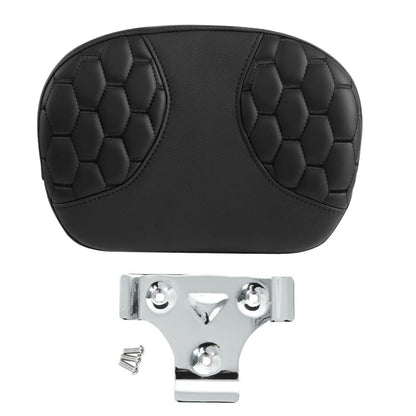 C.C. RIDER Passenger Sissy Bar Backrest Pad Fit for Harley Touring Road Glide Dyna Fat Bob 1997-later CVO Street Glide Ultra Classic - color: Black Stitching, size: Style C
