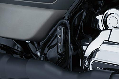 Kuryakyn 9397 Motorcycle Accent Accessory: Passenger Board Block Off Plates for 1993-2019 Harley-Davidson Touring & Trike Motorcycles, Gloss Black, 1 Pair
