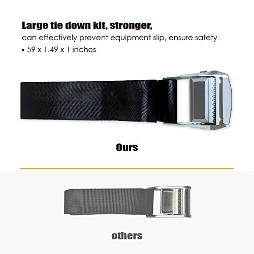 Safety Tie Down Kit, Large Hold Down Strap, Suitable for Battery, Cooler and Fuel Tank, Effectively Prevent Equipment from Slipping (2 Pack)