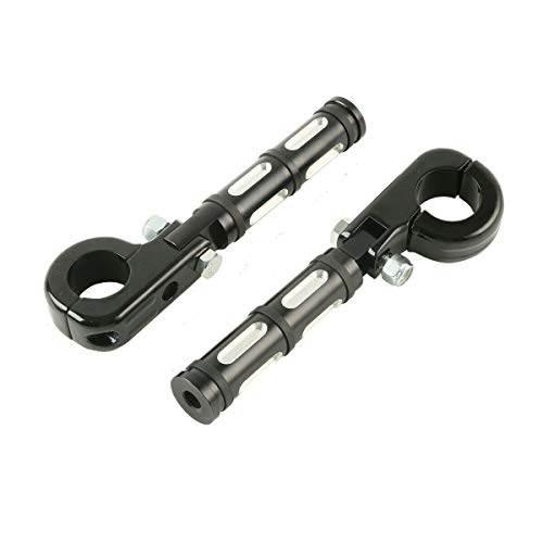 SLMOTO 1 1/4" Adjustable Engine Guard Highway Foot Peg Footpegs fits for Harley Davidson/Honda/Yamaha/Kawasaki/BSA/Norton/Triumph