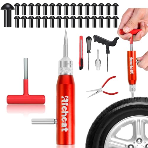 Richcat Replacement Mushroom Plugs for tubeless Tire Puncture Repair kit,for Motorcycles, Cars, Trucks, ATVs and Tractors(20 Plugs) - size: 20PCS