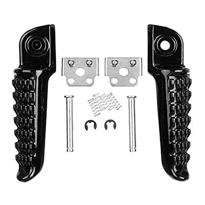 Rear Foot Pegs Footrests for kawasaki ZX-6R ZX-9R ZX10R ZX12R ZX636 EX650 650R KLE650 versys ER6N Z750/Z750S Z1000 Z1000SX ZZR1200 GTR1400 ZZR1400 ZX14 ZX-14 (black-2) - color: Black-2