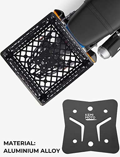 KEMIMOTO Rear Rack Clamp Plate Luggage Compatible with CRF250L 300 450 KLX250S KLX300 DRZ400S/SM and KLX400S Grom Navi XT250 Super73 for Milk Carton and Other Box,Black