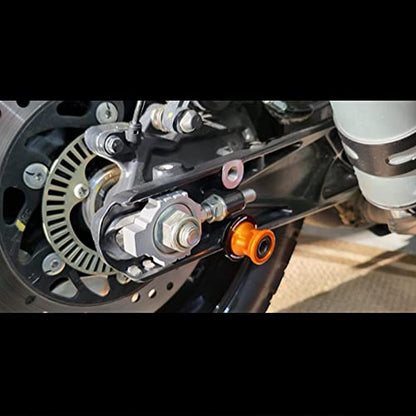 Compatible with 2025 390 ADVENTURE 2026 790 890 ADVENTURE R 890ADV 1290 Super ADV 690 SMC-R M10 CNC Motorcycle Swingarm Spools Slider Stand Screws - color: Orange