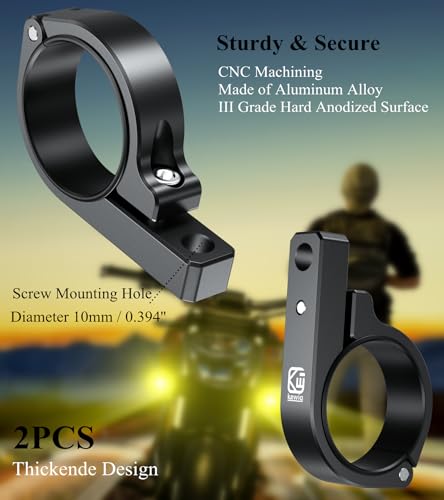 BRCOVAN 2PCS, Metal Light Bar Mounts, Off-Road LED Light Mounting Bracket | Fit for Round Rails / Roll Cage Bars 1.5" 1.75'' 1.85" 2'' 2.1" in Diameter, for Motorcycle ATV UTV Car Boat Truck