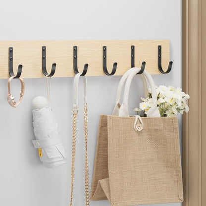 niffgaff 10-Pack Wall Outdoor Hooks for Hanging Coat - 30LB Screw in Metal Hanger Wall Mount, for Closet, Door, Bathrooms, Outside, for Towel, Backpack, Robe, Hat, Black - size: 10 Pack