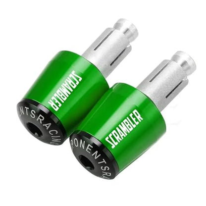 Motorcycles Handlebar Grips Cap Weight PartsAnti Vibration Plug Ends for Ducati Scrambler 2015-2016 15-16 - color: Green black