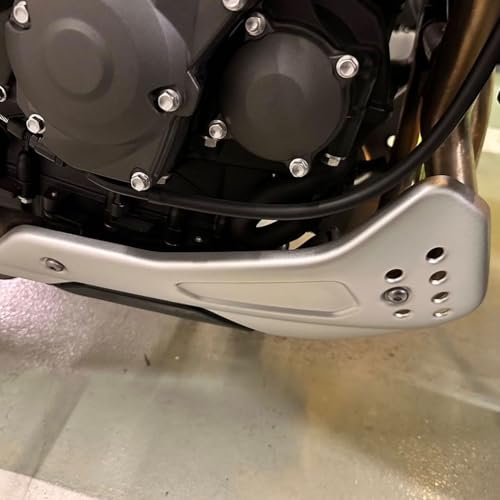 Motorbike Engine Lower Frame Fairings fit for Tri&um&ph Trident 660 Trident660 2021 2022 2023 2024 Motorcycle Belly Pan Bellypan Lower Engine Spoiler Cowling Protection (Silver), MD-473-US - color: Silver