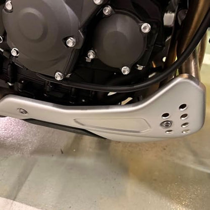 Motorbike Engine Lower Frame Fairings fit for Tri&um&ph Trident 660 Trident660 2021 2022 2023 2024 Motorcycle Belly Pan Bellypan Lower Engine Spoiler Cowling Protection (Silver), MD-473-US - color: Silver