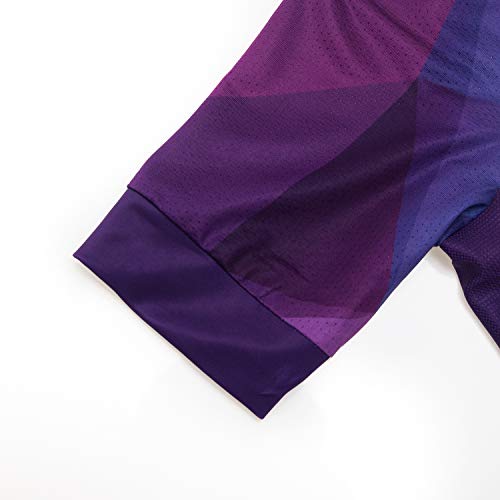 Women's Cycling Jersey Bike Shirts Short Sleeve Ladies Bicycle Clothing MTB Cycle Jacket - color: Purple, size: X-Large