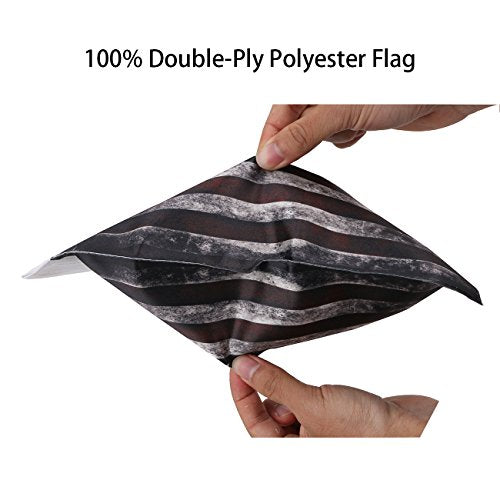 Motorcycle Flagpole Mount with Pirate Safety Flag for Harley Honda Goldwing CB VTX CBR Yamaha - Fits 1/2" Round Luggage Rack - color: Pirate Safety Flag