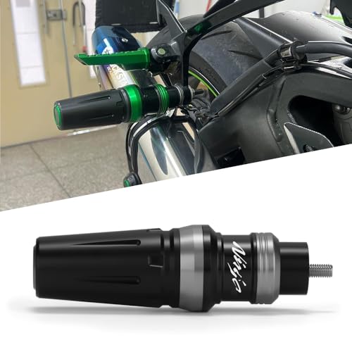 Motorcycle Exhaust Slider Crash Protector Compatible with Ninja 250R 300 400 650 ZX-10R ZX-14R 1000SX 1100SX 2006-2024 2025 2026 | Frame Slider Falling Protection Accessories (Gray) - color: gray
