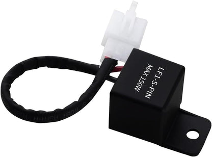 LED Flasher Relay for Motorcycle Turn Signal Lamp (Pack of 1)