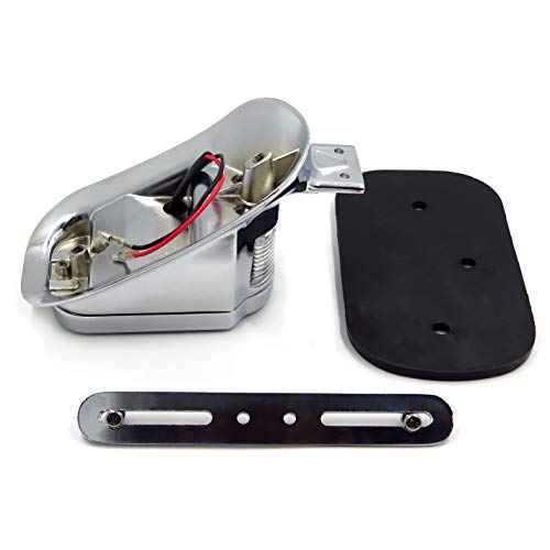 XH3118B-A- Motorcycle Chrome Red Metal Tombstone Brake Tail Light Signal Compatible with Motorcycle Bike - color: Red