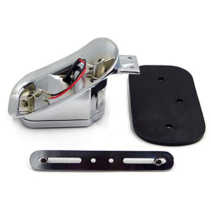 XH3118B-A- Motorcycle Chrome Red Metal Tombstone Brake Tail Light Signal Compatible with Motorcycle Bike - color: Red
